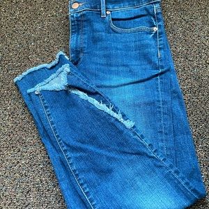 Loft Skinny Jeans with Fringe - Size 14